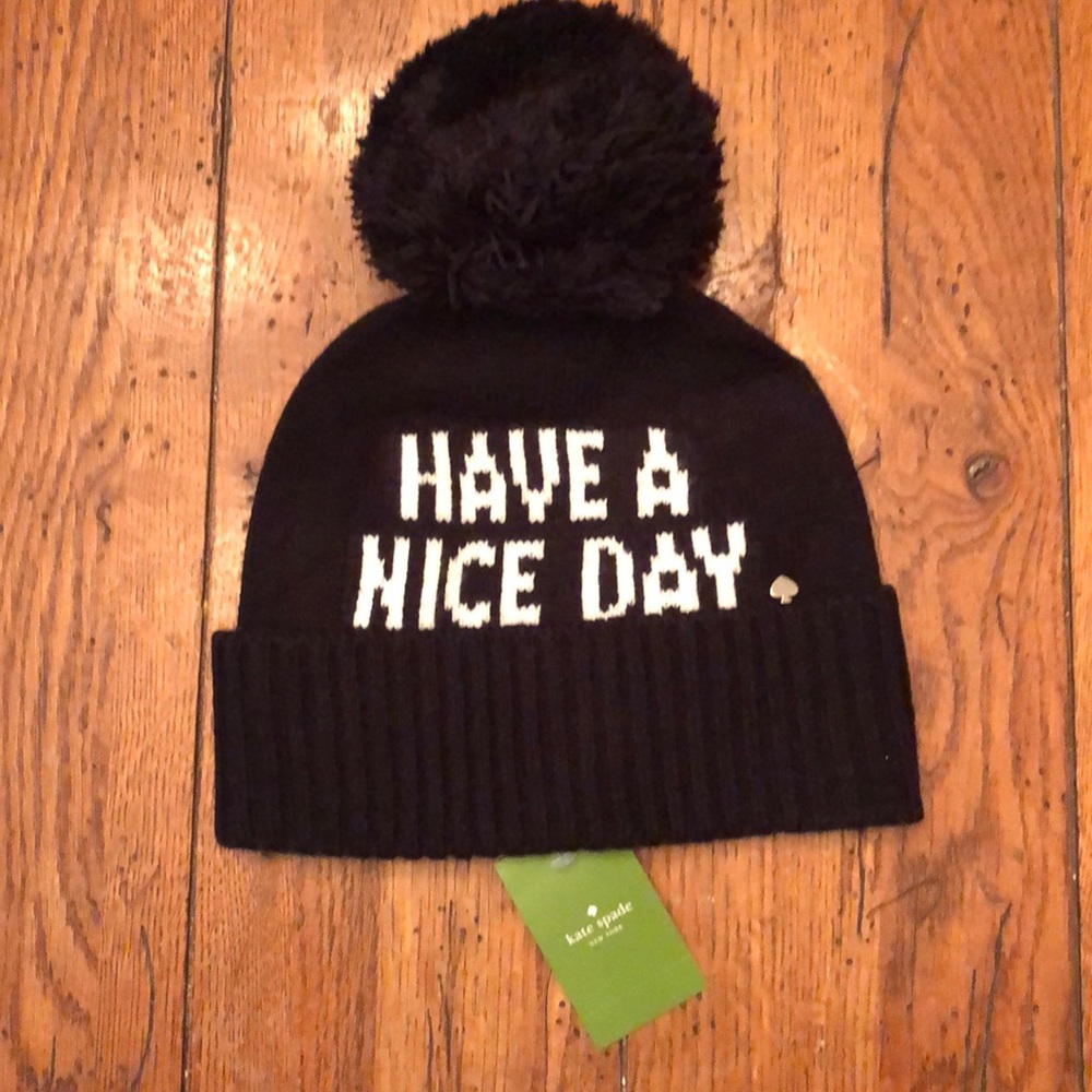 KATE SPADE HAVE A NICE DAY BEANIE